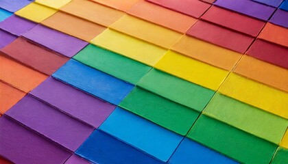 Fototapeta premium background texture of symmetrically arranged squares painted in the colors of the LGBT flag