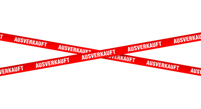 Sold out tape on transparent background
