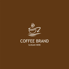 Minimalist Coffee Cup Logo with Steam