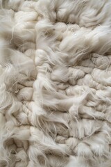 Close-up showcasing the weave and texture of a handmade knitted white wool piece