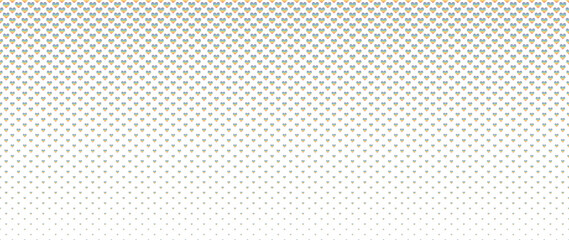 Blended  doodle pride heart on white for pattern and background, halftone effect, PRIDE month  background