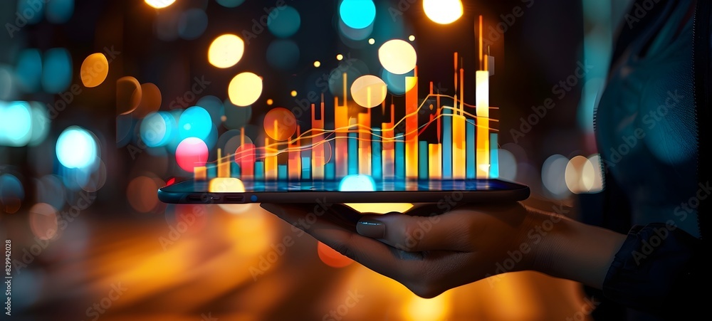 Aufkleber dynamic digital data visualization for financial analysis and investment decisions