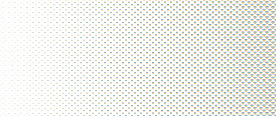 Blended  doodle pride heart on white for pattern and background, halftone effect, PRIDE month  background