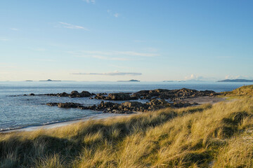A beach in the north of the isle of Iona. Iona is a small island of the Inner Hebrides in the west of Scotland.	