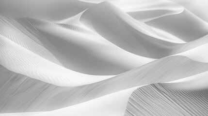Smooth sand dunes, wavy patterns, soft shadows, textured surface, desert landscape