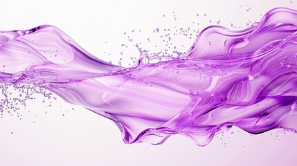 Fototapeta premium Dynamic Lilac Wave: Transparent Liquid Wave Clipart
