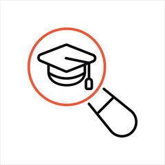 Graduation Hat vector icon