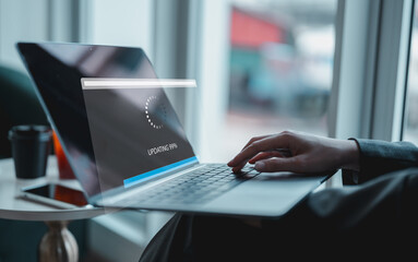 Update software application and hardware upgrade technology concept, Software update or operating...