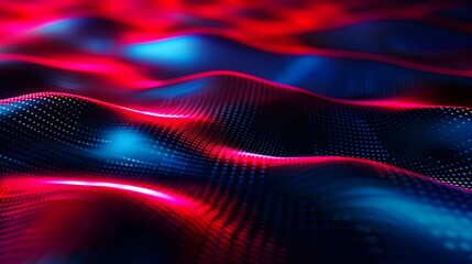 Mesmerizing Digital Waves of Glowing Energy and Flowing Vibrant Fractals in Abstract Futuristic Technology Design Backdrop