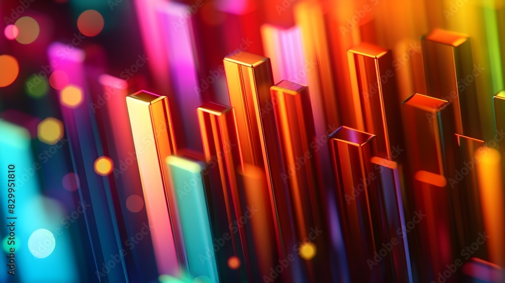 Aufkleber vibrant geometric abstractions of luminous prismatic patterns and structures