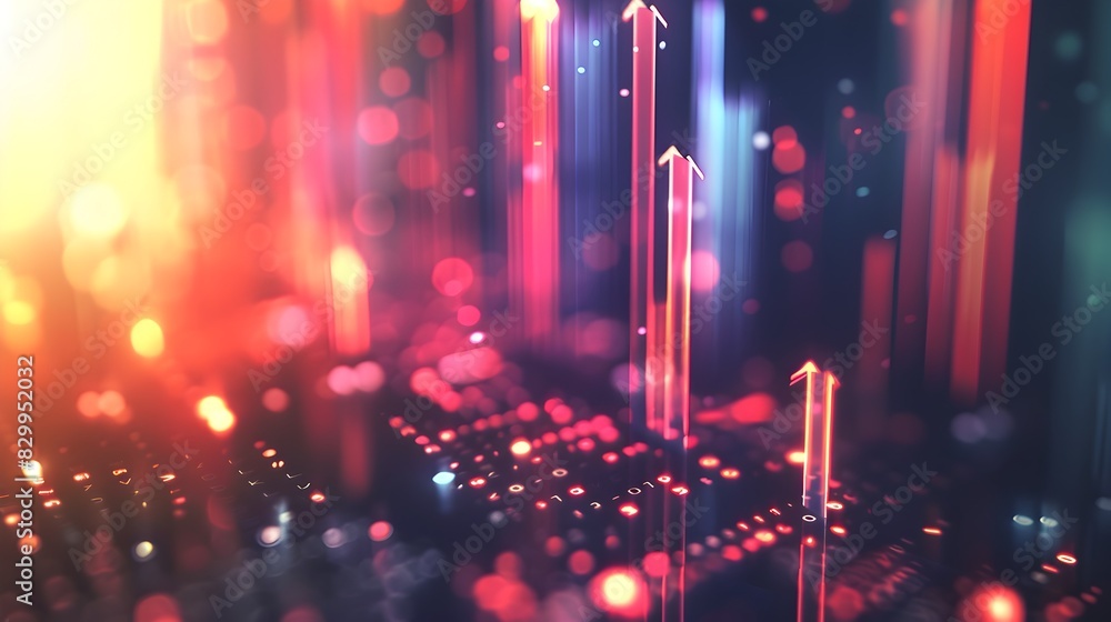 Aufkleber mesmerizing neon glow captivating interplay of light color and form in a digital dreamscape