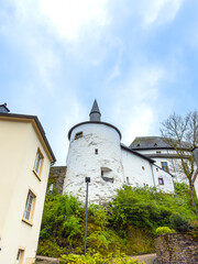 Antique building view in Clervaux, Luxembourg