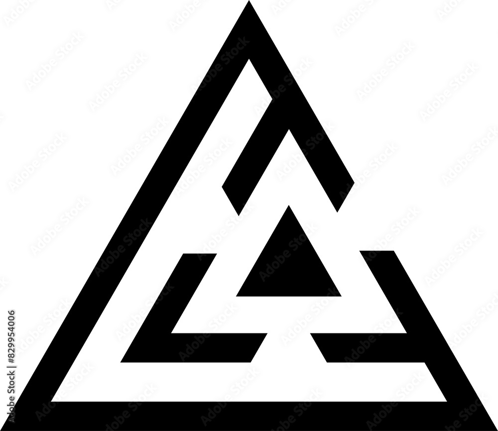 Poster abstract triangle design element. decorative geometric pyramid shape, triangular patterned, stylized