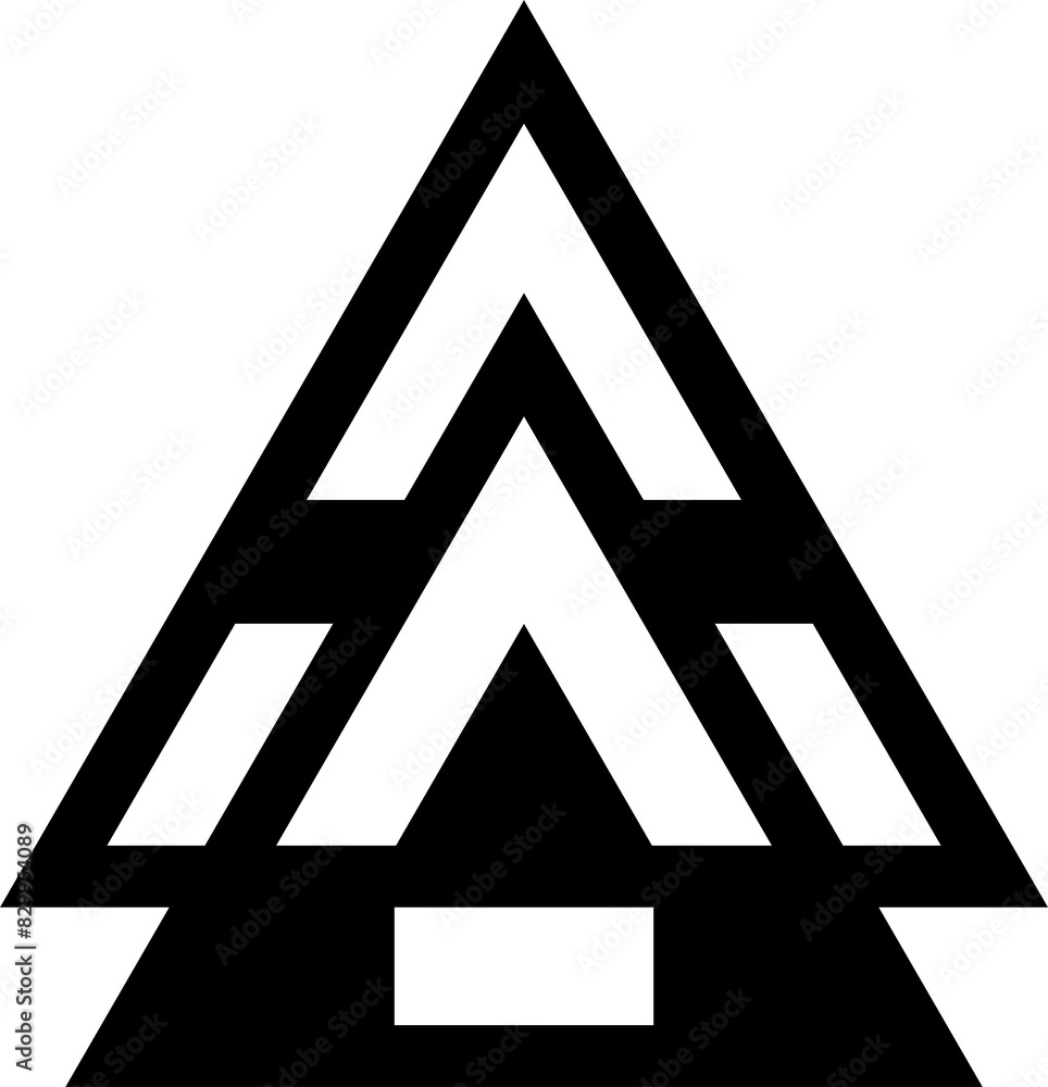 Poster abstract triangle design element. decorative geometric pyramid shape, triangular patterned, stylized