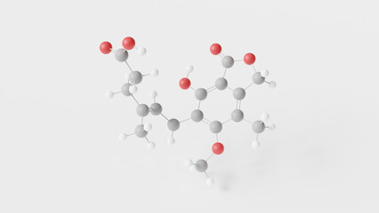 mycophenolic acid molecule 3d, molecular structure, ball and stick model, structural chemical formula immunosuppressive agents