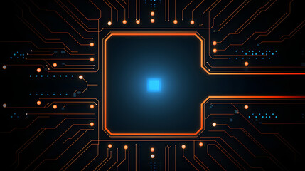 Digital circuit technology graphics poster background