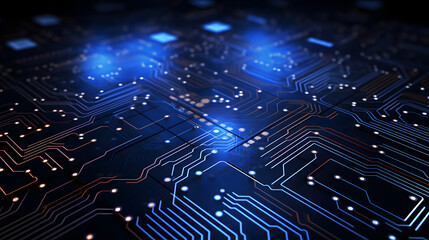 Digital circuit technology graphics poster background