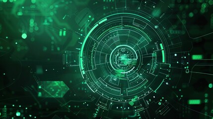 Fototapeta premium Futuristic of green theme UHD wallpaper
