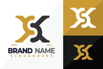 Letter Xs or Sx Monogram logo design vector symbol icon illustration