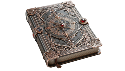 witch spellbook isolated on a white background
