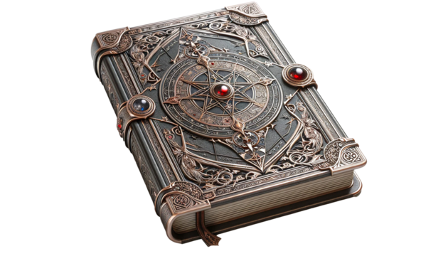 witch spellbook isolated on a white background