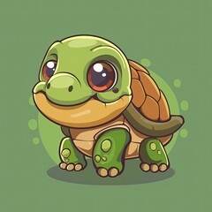 Fototapeta premium Tiny baby tortoise smiling