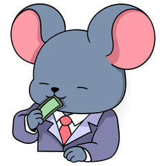mouse corruption office worker money