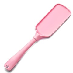 Polycarbonate spatula with a durable, shatterresistant design, isolated solid white background of, without shadow, single object, detailed, PNG dicut style