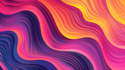 Gradient flowing geometric pattern background texture for poster cover design. Minimal color abstract gradient banner template. Modern vector wave shape for brichure. Generative AI.