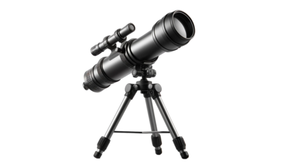 Telescope isolated on transparent or white background