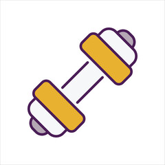 Barbell vector icon