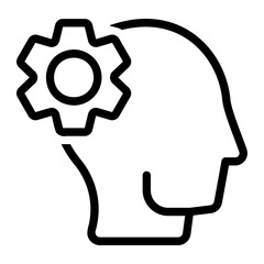 critical thinking line icon