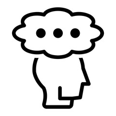 imagination line icon