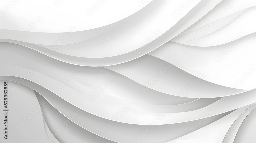 Poster grey white abstract background paper shine and layer element vector for presentation design. generat