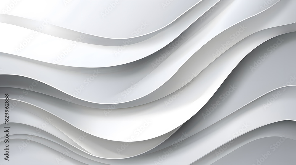 Poster grey white abstract background paper shine and layer element vector for presentation design. generat
