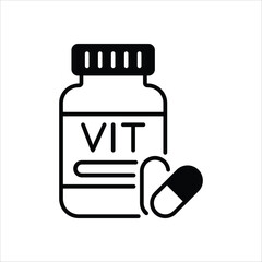 Vitamin vector icon