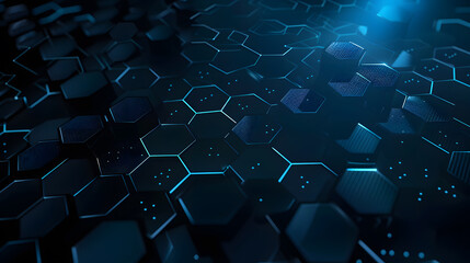 Obraz premium hexagon concept design abstract technology background vector illustration. Generative AI.