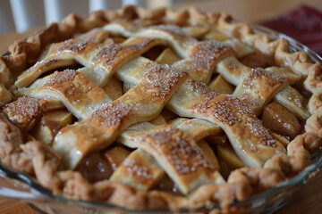 Homemade Organic Apple Pie Dessert