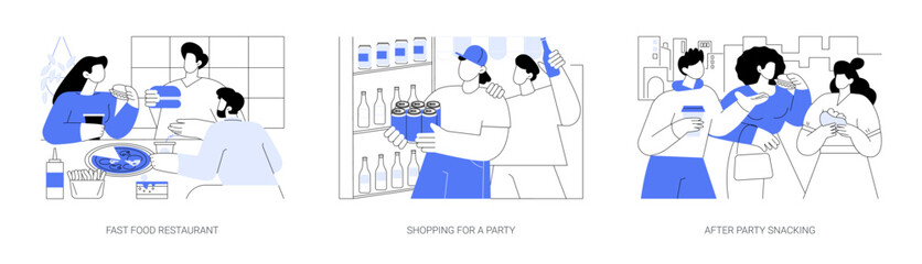 Students having fun isolated cartoon vector illustrations se