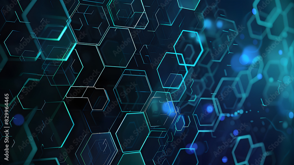Poster hexagons pattern. geometric abstract background with simple hexagonal elements. medical, technology 