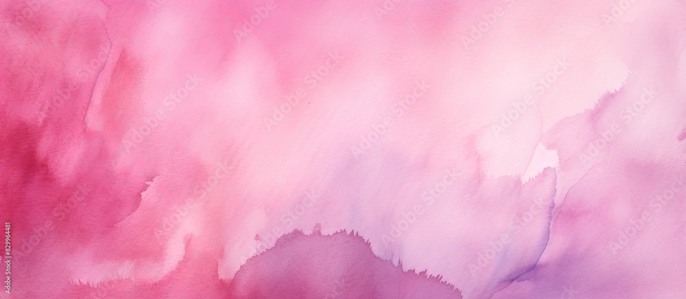 Poster a beautiful pink watercolor background created with watercolor paints on a textured paper with a rou