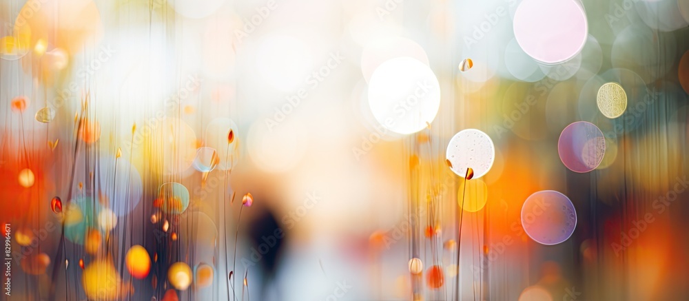 Poster an image depicting a blurred background and a bokeh effect. with copy space image. place for adding 