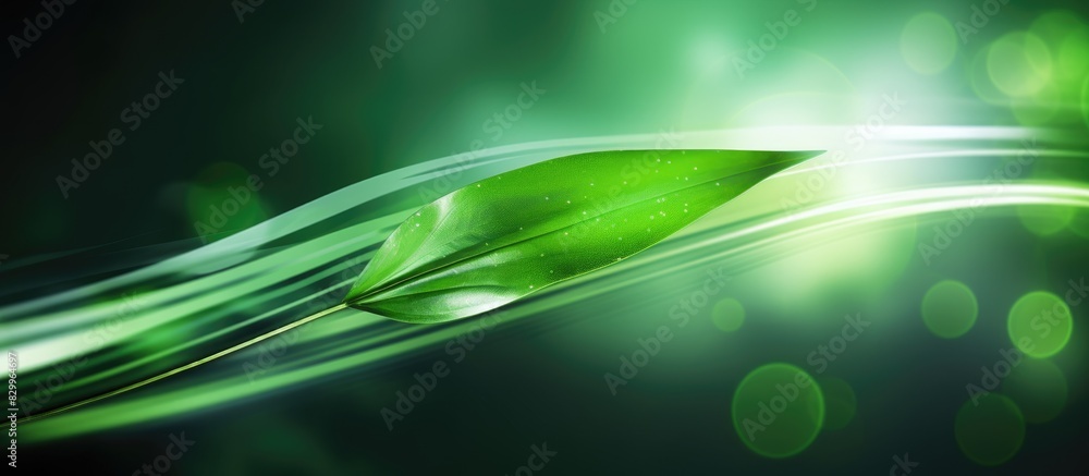 Poster green abstract arrow on a copy space image showcasing a natural design that represents the concept o