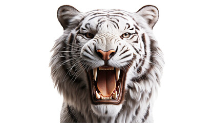 Fototapeta premium White tiger isolated on a white background