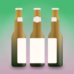 12 oz. Beer Bottle Staged Illustration