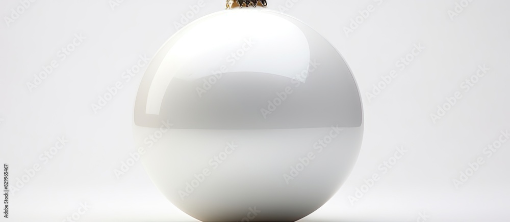 Poster a closeup of a bauble with a white background perfect for christmas or new year s decorations there 