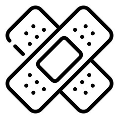Medical Plaster Band Aid Line Icon Symbol
