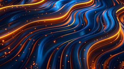 Mesmerizing Cosmic Swirls of Vibrant Neon Lights and Glittering Particles in a Futuristic Space Inspired Backdrop