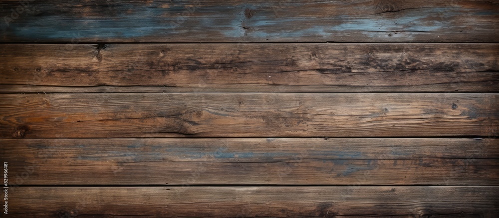 Poster Aged weathered wooden board with a vintage rustic appearance perfect for creating a nostalgic and timeless atmosphere Ideal for use as a background in photography or graphic design projects