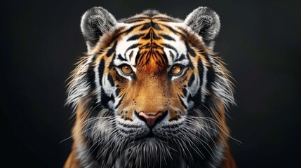 3D Render of Endangered Tiger in Tetradic Colors